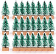 Mini alberi di Natale per decorazione di Natale 24 pezzi Pennello per decorazione di alberi di Natale