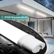 ZMH Lampada da soffitto plafoniera LED 90cm 24W IP65 5000K per ufficio cucina garage soggiorno