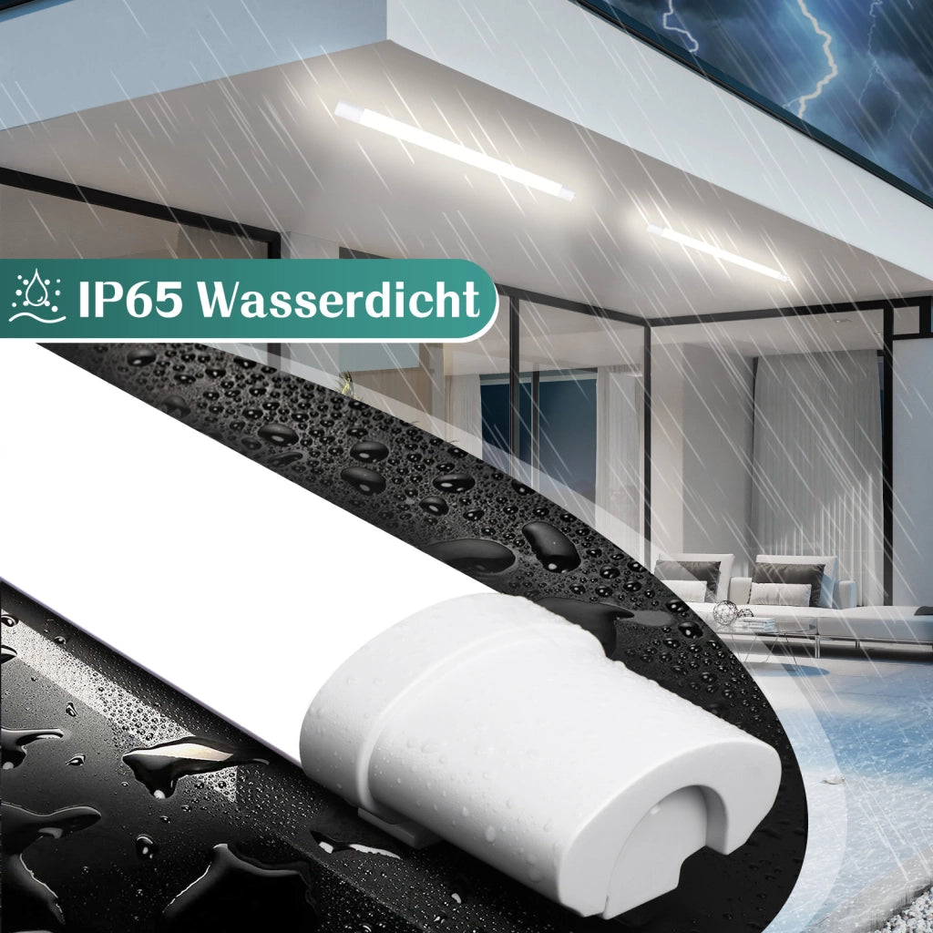 ZMH Lampada da soffitto plafoniera LED 90cm 24W IP65 5000K per ufficio cucina garage soggiorno