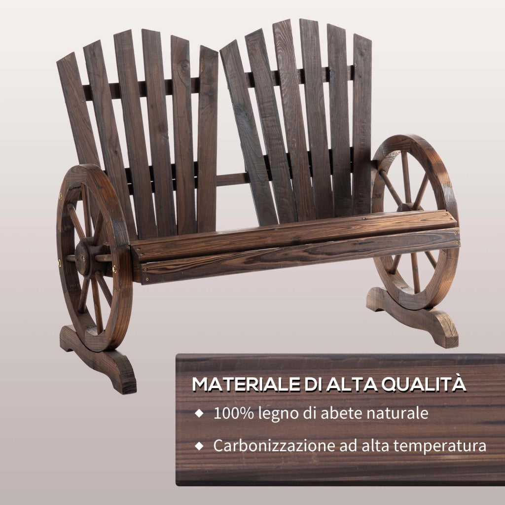 Panchina da Giardino in Legno ¨C zephmum ¨C 108x66x95cm Colore Legno