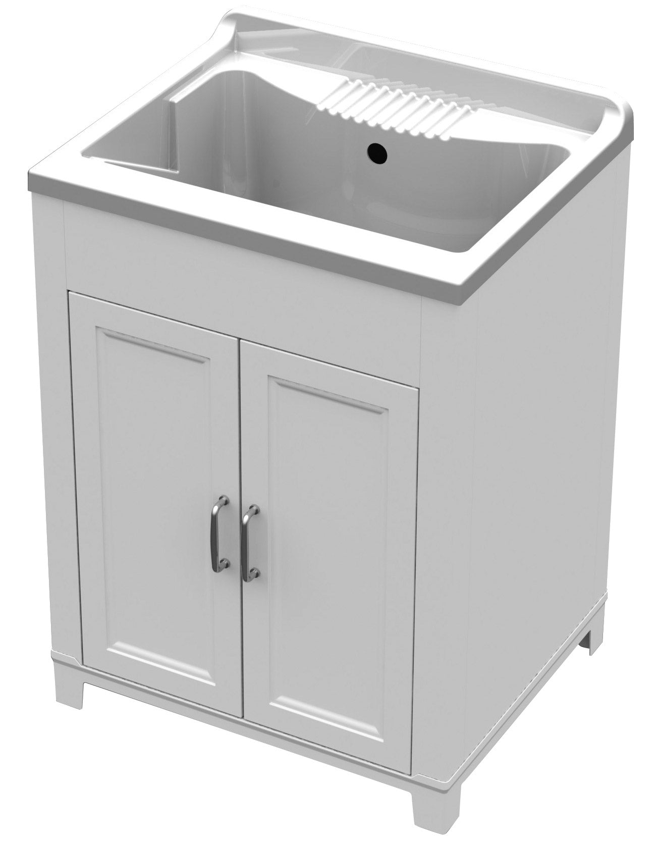 Mobile Lavatoio 60x50x85 cm 2 Ante in Resina Bianco