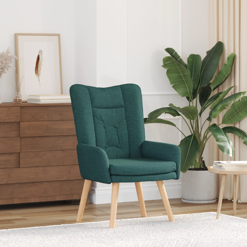 Sedia Rilassante  Verde Scuro in Tessuto