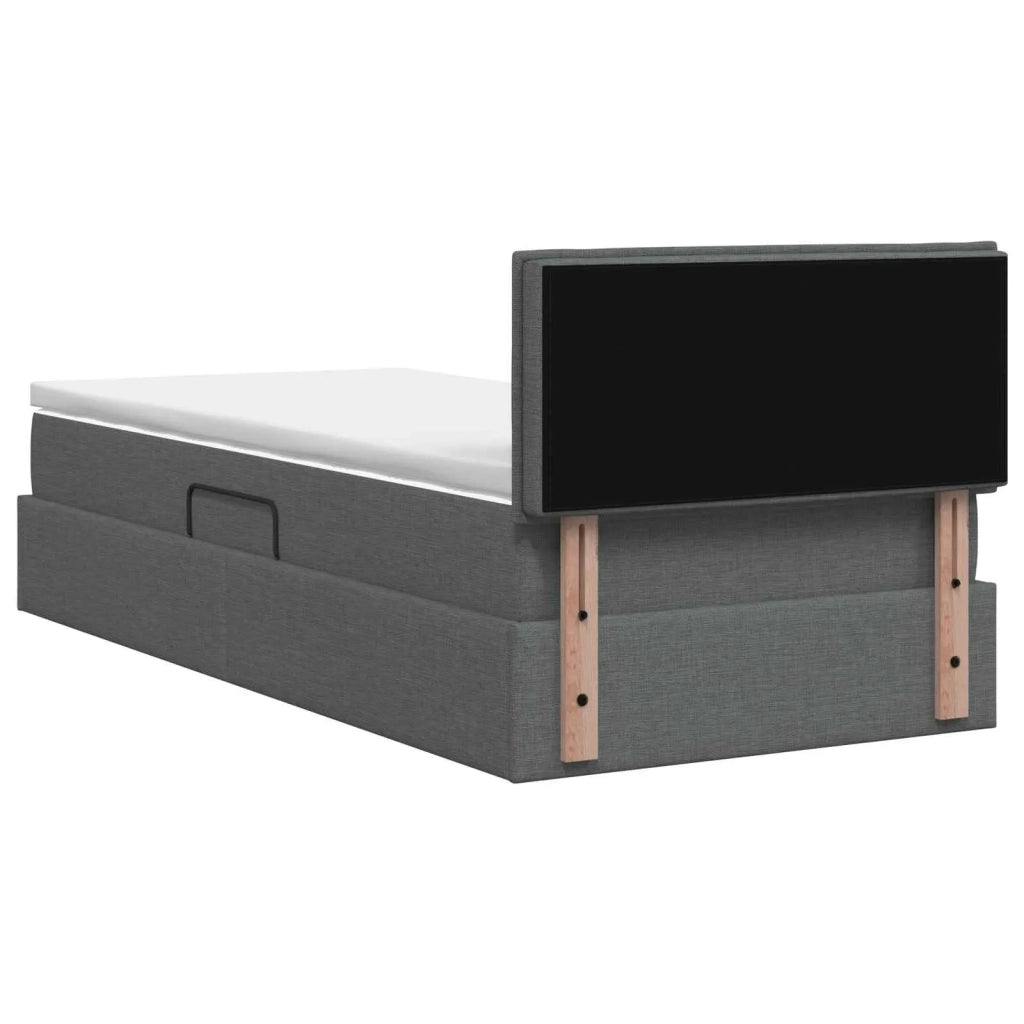Letto con contenitore e materasso Grigio Scuro 90 x 200 cm 3458533