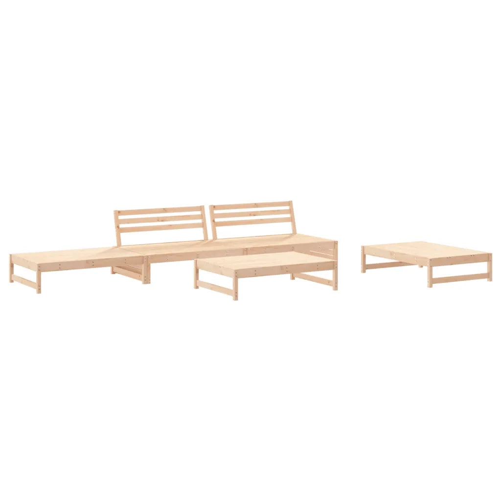 Set Salotto da Giardino 5 pz in Legno Massello di Pino 3186634