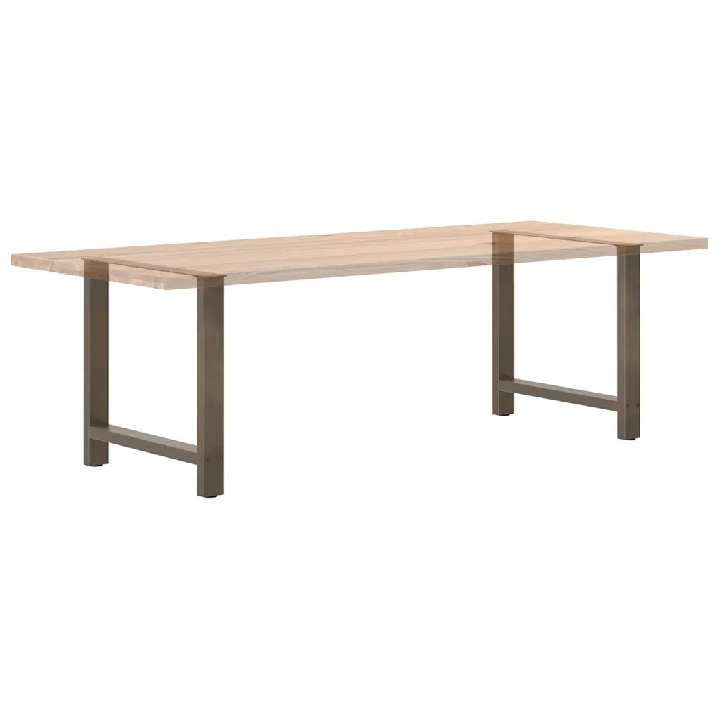 Gambe per tavolo da pranzo in acciaio naturale 2 pz 70x(72-73) cm Acciaio 4013311