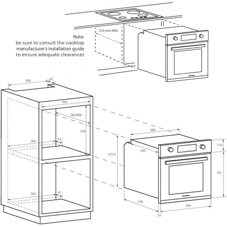 CANDY FIDC X100IT FORNO DA INCASSO ELETTRICO STATICO 70LT INOX CLASSE A