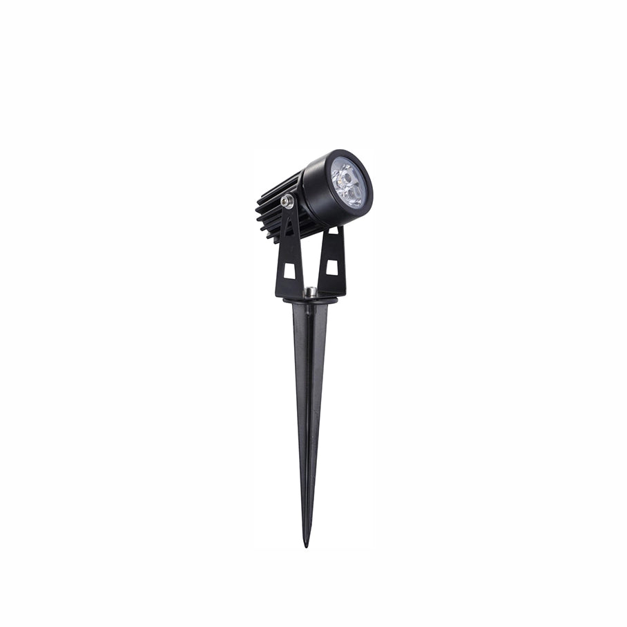 Zas Proiettore LED da Esterno Mini Tondo 3W 2200K Nero Opaco IP65 - Soluzione di Illuminazione Architetturale per Giardini, Facciate e Spazi Outdoor