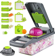 Chopper Slicer Dicer con 7 lame e contenitore per verdure, frutta e patate 16 parti