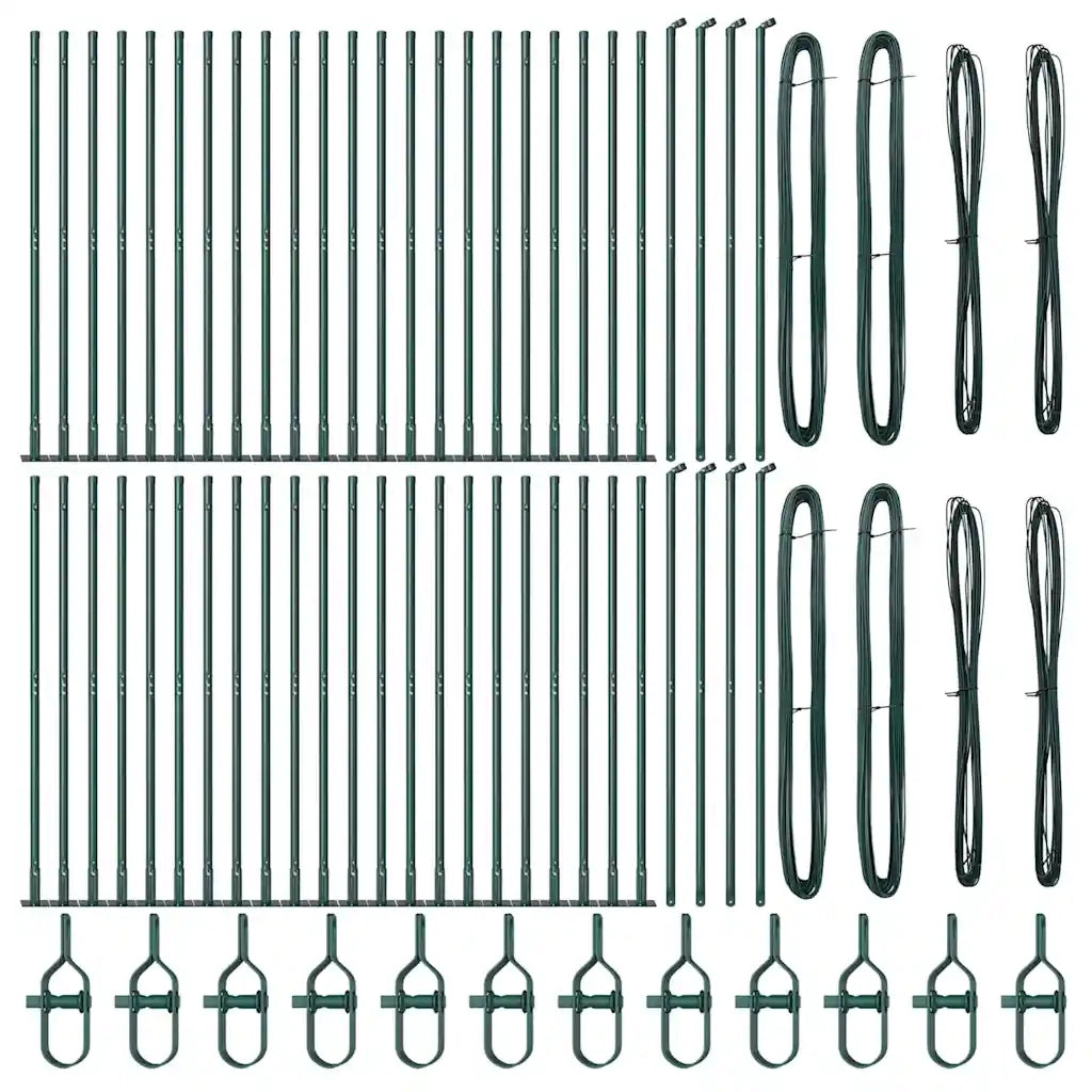 Palo della recinzione 52 pcs Grigio 3,2 x 3,2 x 160 cm