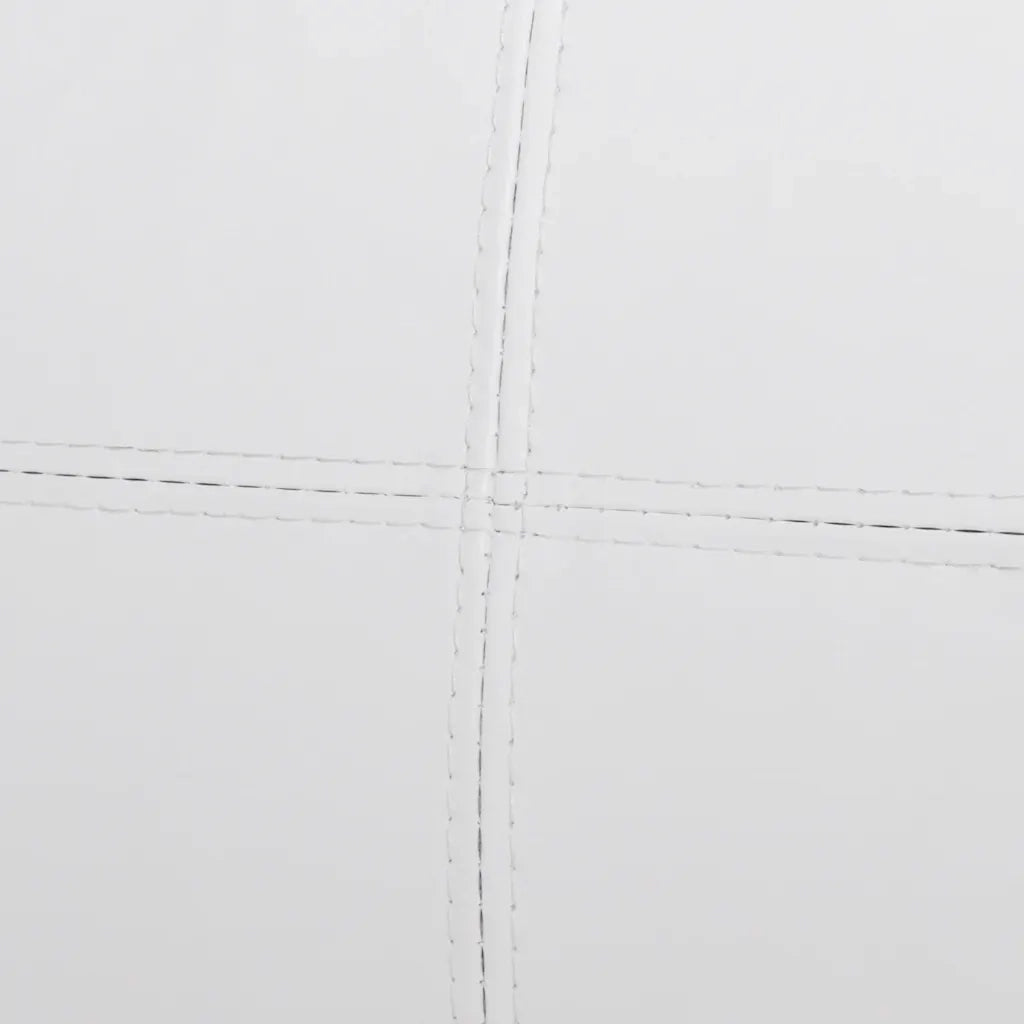 Divano Componibile a 3 Posti in Pelle Artificiale Bianca  cod mxl 13831