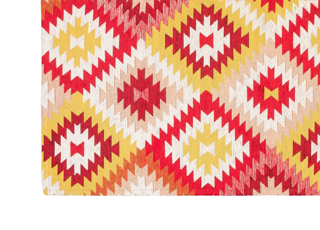 Tappeto Arredo Antiscivolo Camera Salotto Disegno Astratto Geometrico Avana By Suardi - 65x110(Set 2) - Rosso