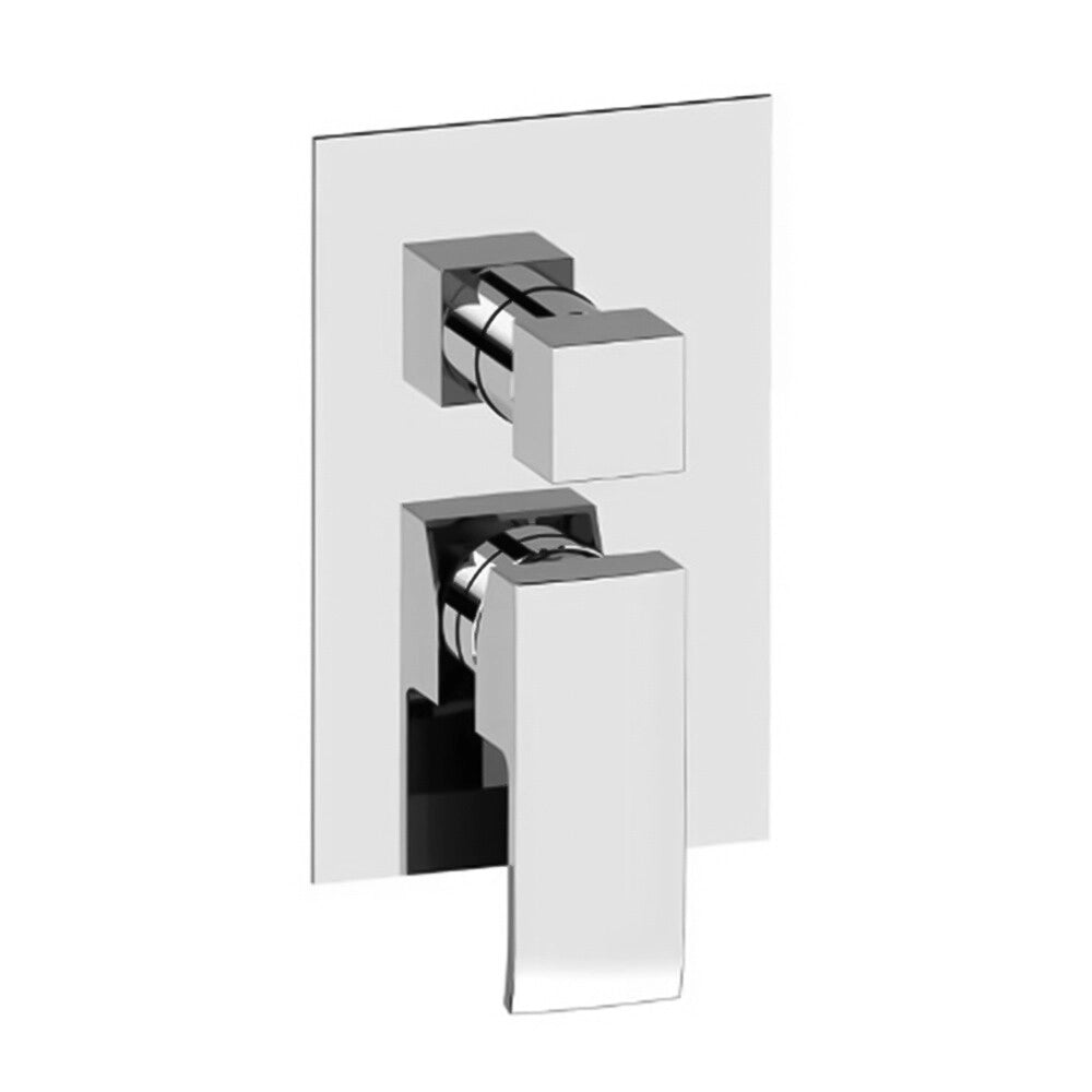 Set miscelatore lavabo, bidet e incasso doccia 2 vie cromati in ottone Ella