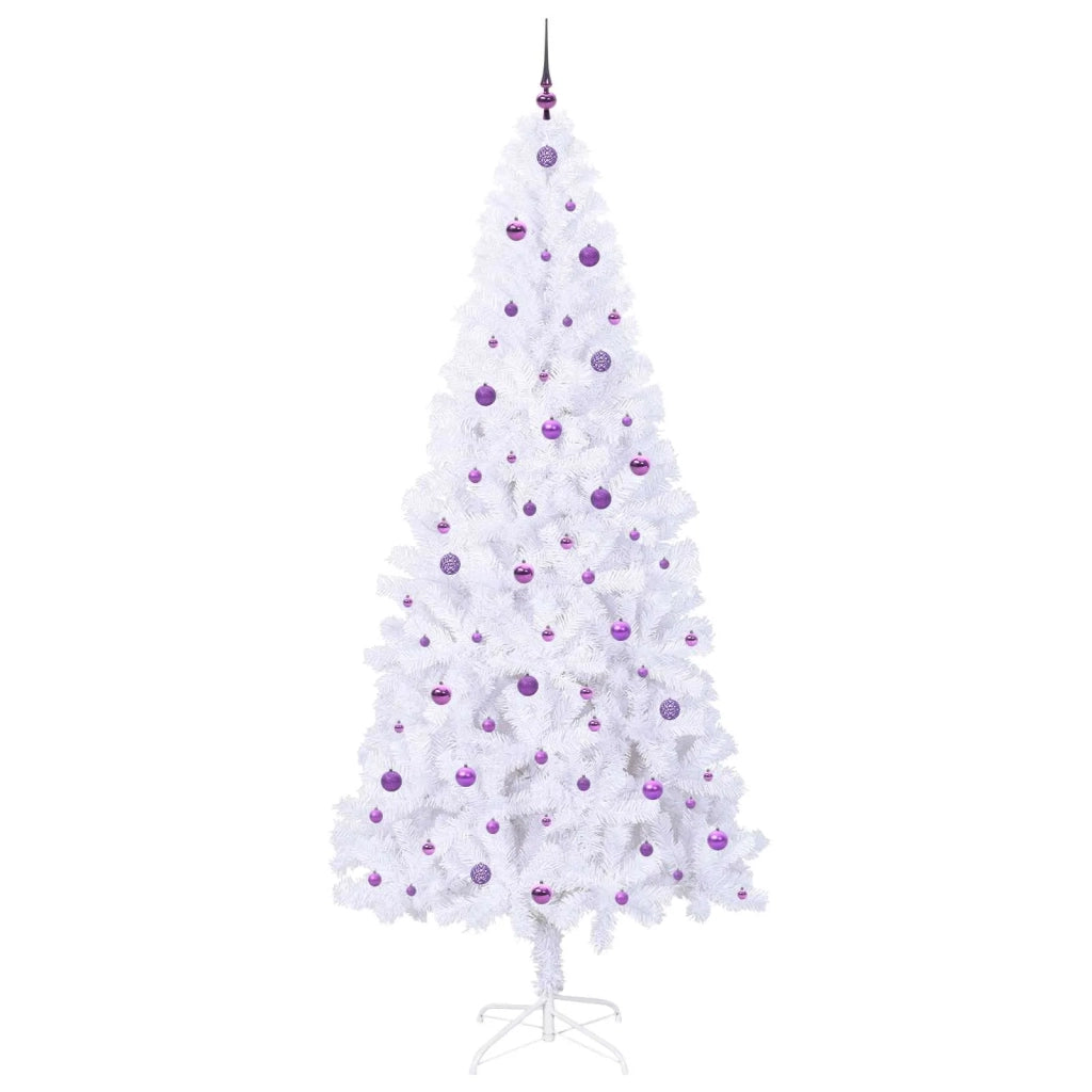 Albero di Natale | Decorazioni natalizie artificiale Bianco 240 cm PVC e Acciaio