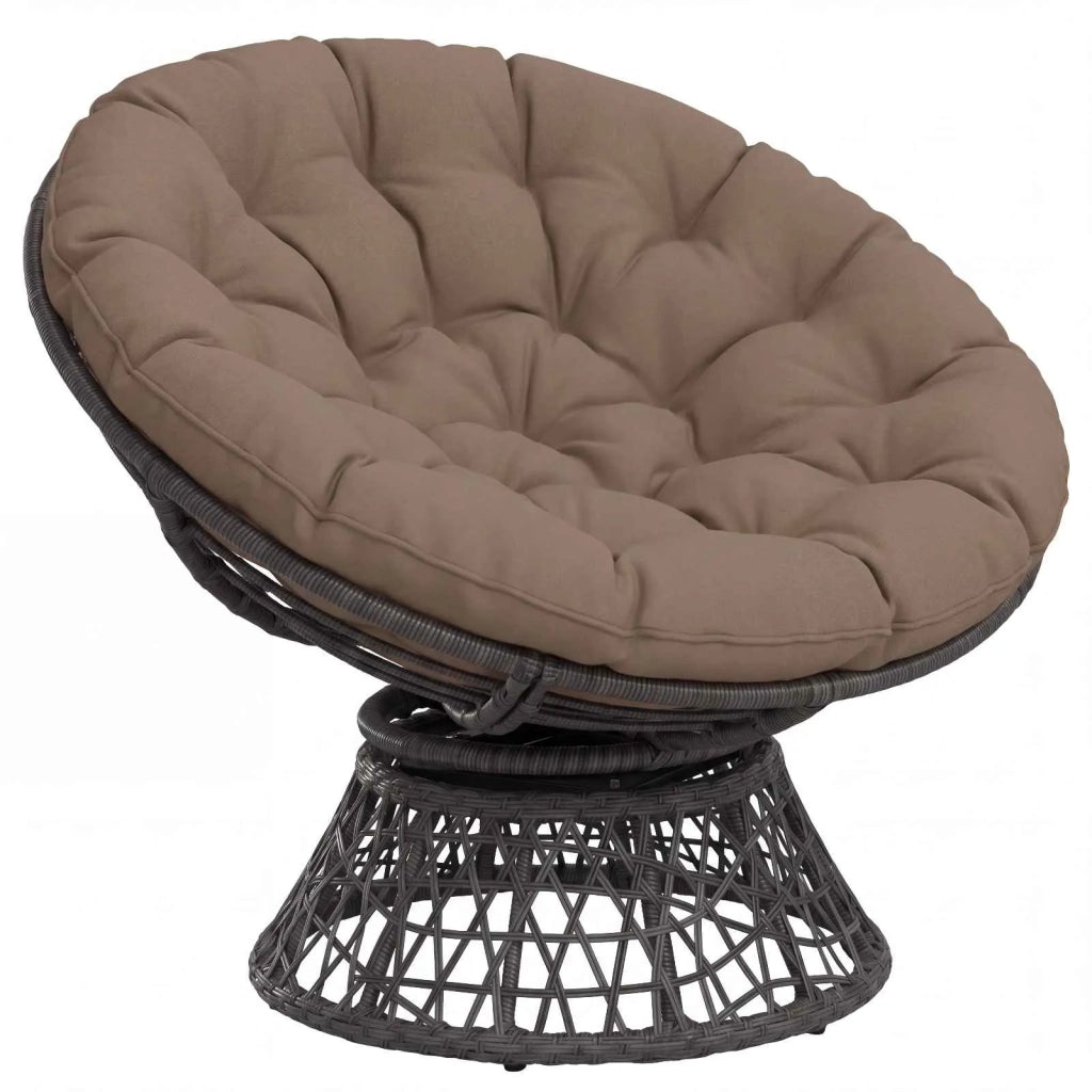 Cuscino per Sedia Papasan VIANEN 100% Poliestere Tortora 953976