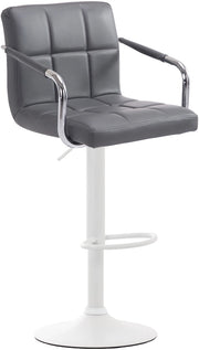 Sgabello Lucy V2 in similpelle grigio,bianco
