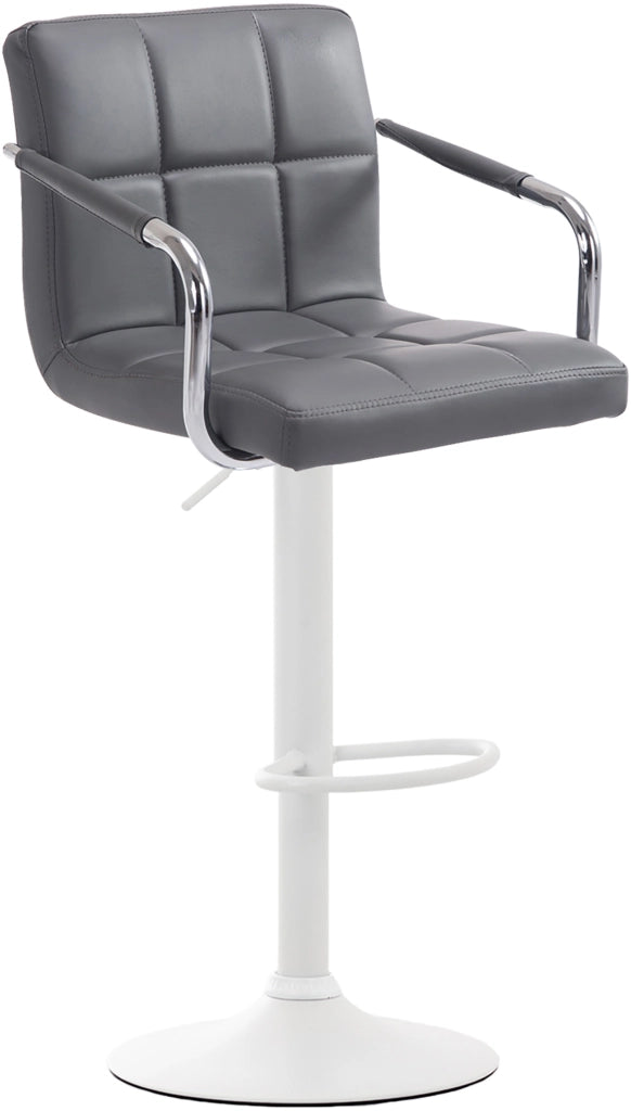 Sgabello Lucy V2 in similpelle grigio,bianco