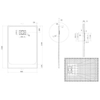 Piatto Doccia 80x130 cm in Acrilico Fosterberg Azalea Tortora