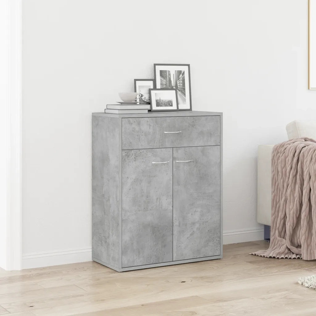 Credenza Grigio Cemento 60x30x75 cm in Truciolato