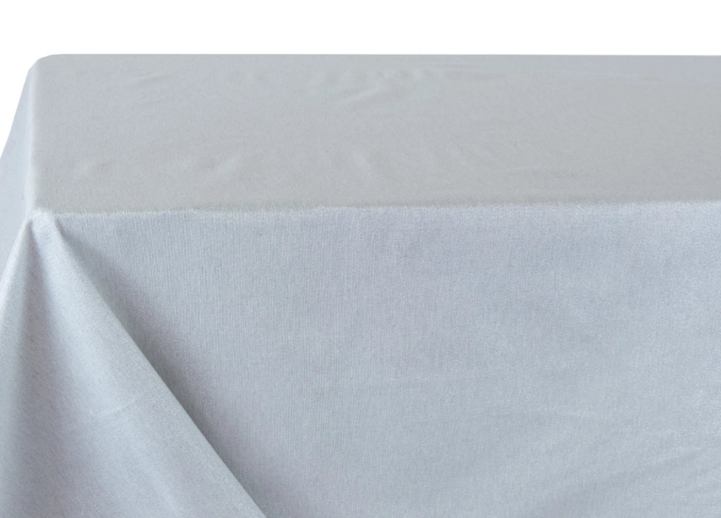 Tovaglia Cucina Soggiorno Tinta Unita Lurex Modello Joychrist - 140x360cm - Argento