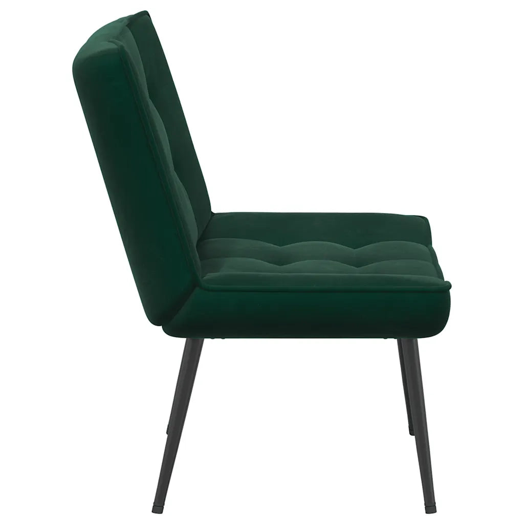 vidaXL Sedia Relax 64x74x84 cm Verde Scuro in Velluto