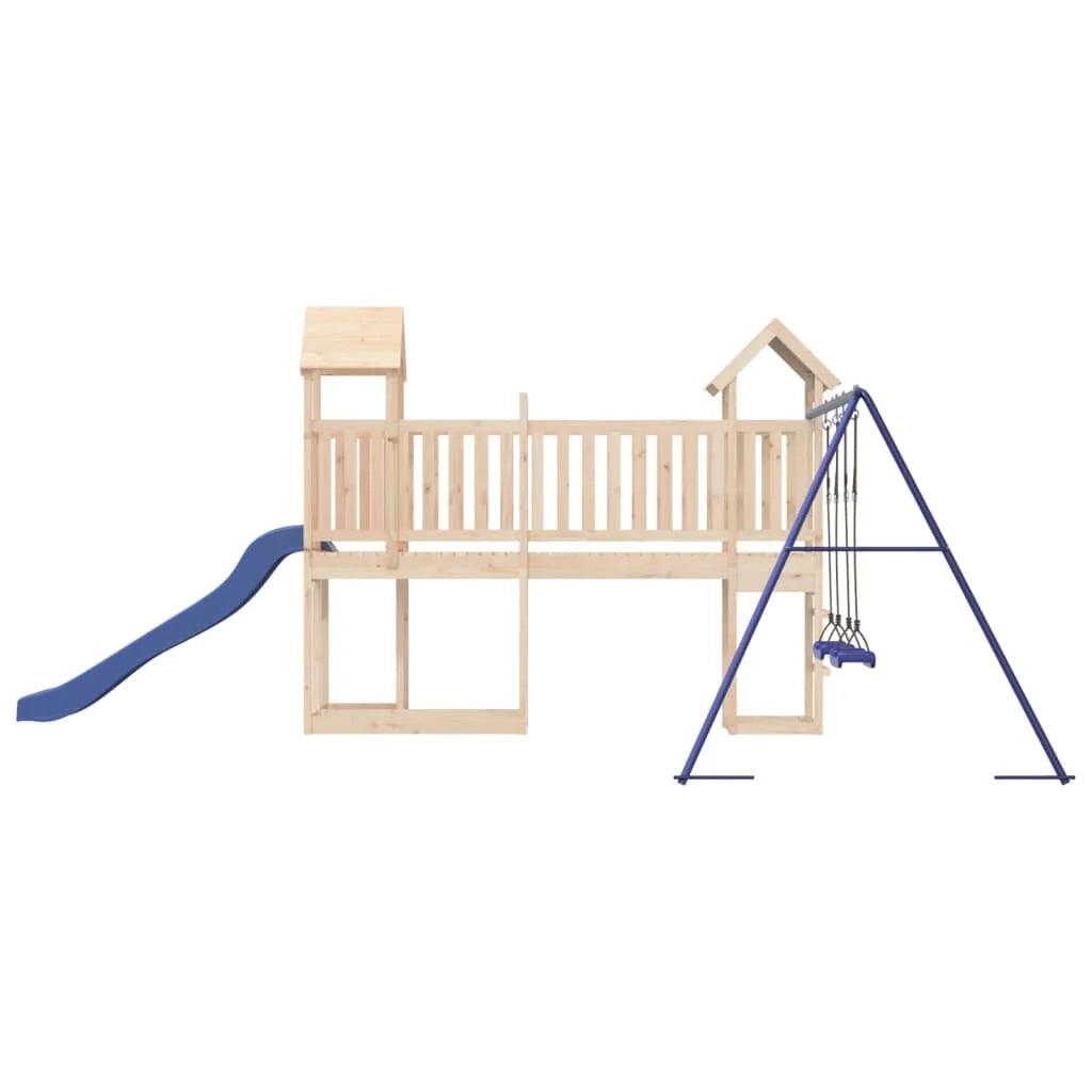 Altalene per parco giochi all'aperto scivolo altalene robuste giochi da giardino 357 x 524 x 214 cm legno di pino massiccio 02_0004899
