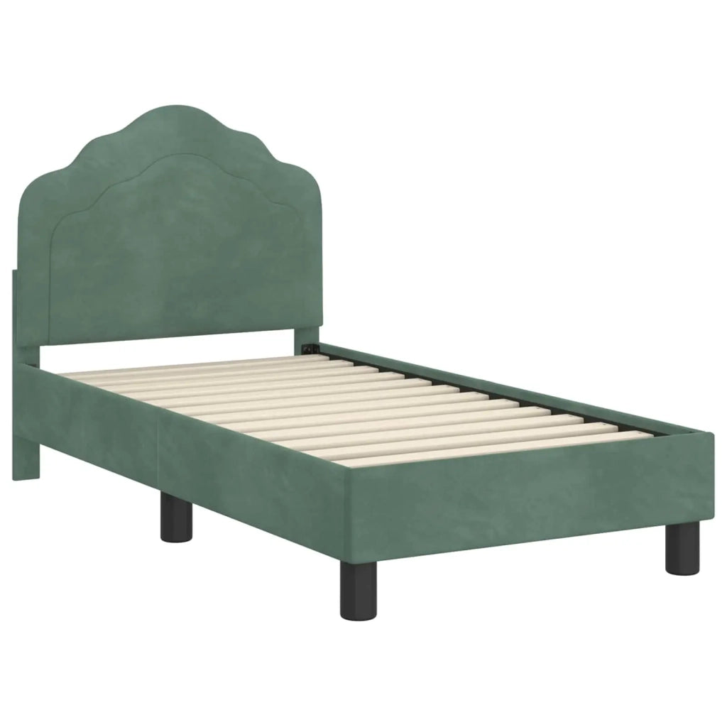 Struttura letto per bambini con testata Verde Mare 70 x 140 cm