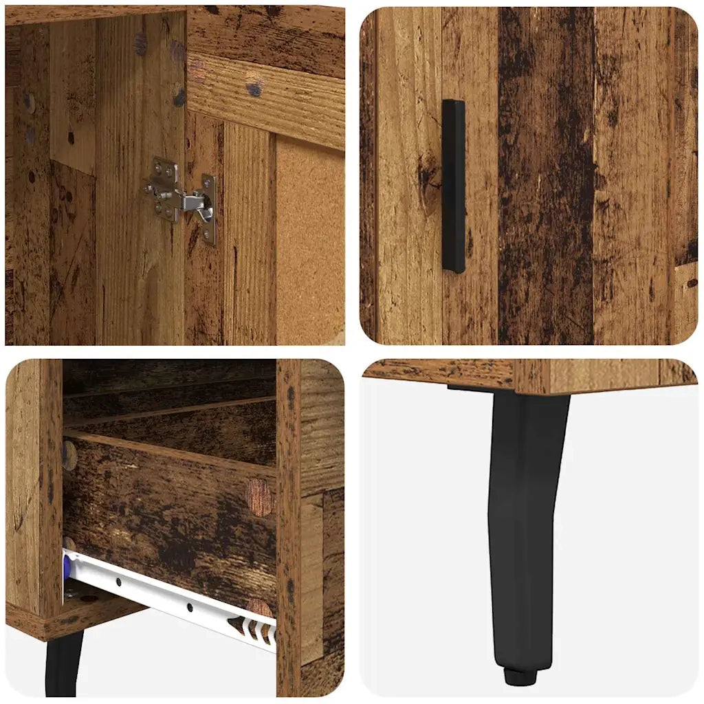 Credenza-Buffet-Armadio da cucina Legno vecchio 69,5 x 31 x 115 cm Legno multistrato 534064