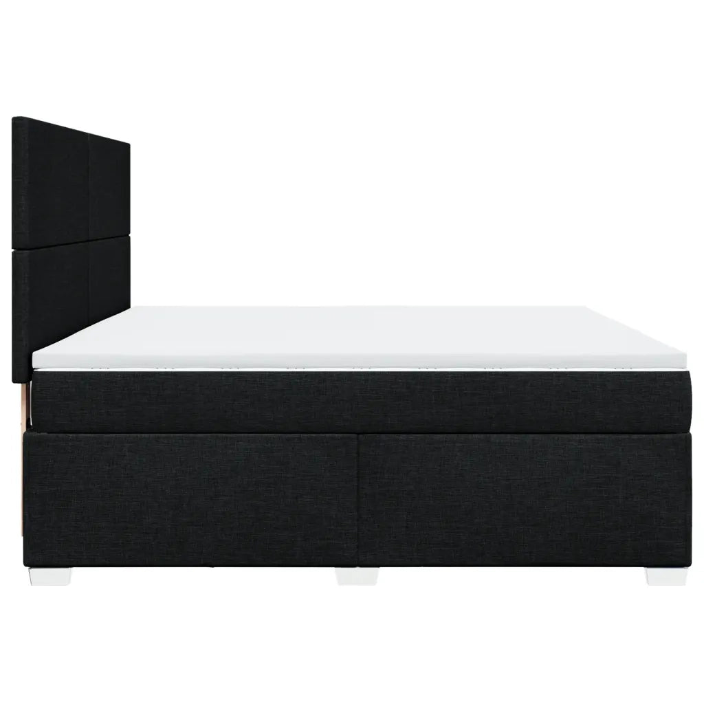 Giroletto a Molle con Materasso Nero 180x200 cm in Tessuto 3290562