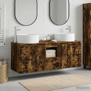 Set di Armadi da Bagno 3 pz Rovere Fumo 49,5 x 44,5 x 65,5 cm 3405742