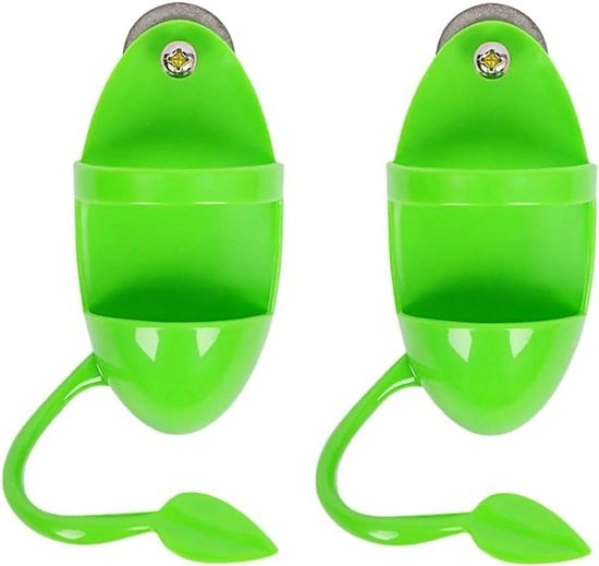 Pappagallo Alimentatore Plus - 2 pezzi - Cassa Alimentare per Uccelli - Contenitore Verdure e Frutta