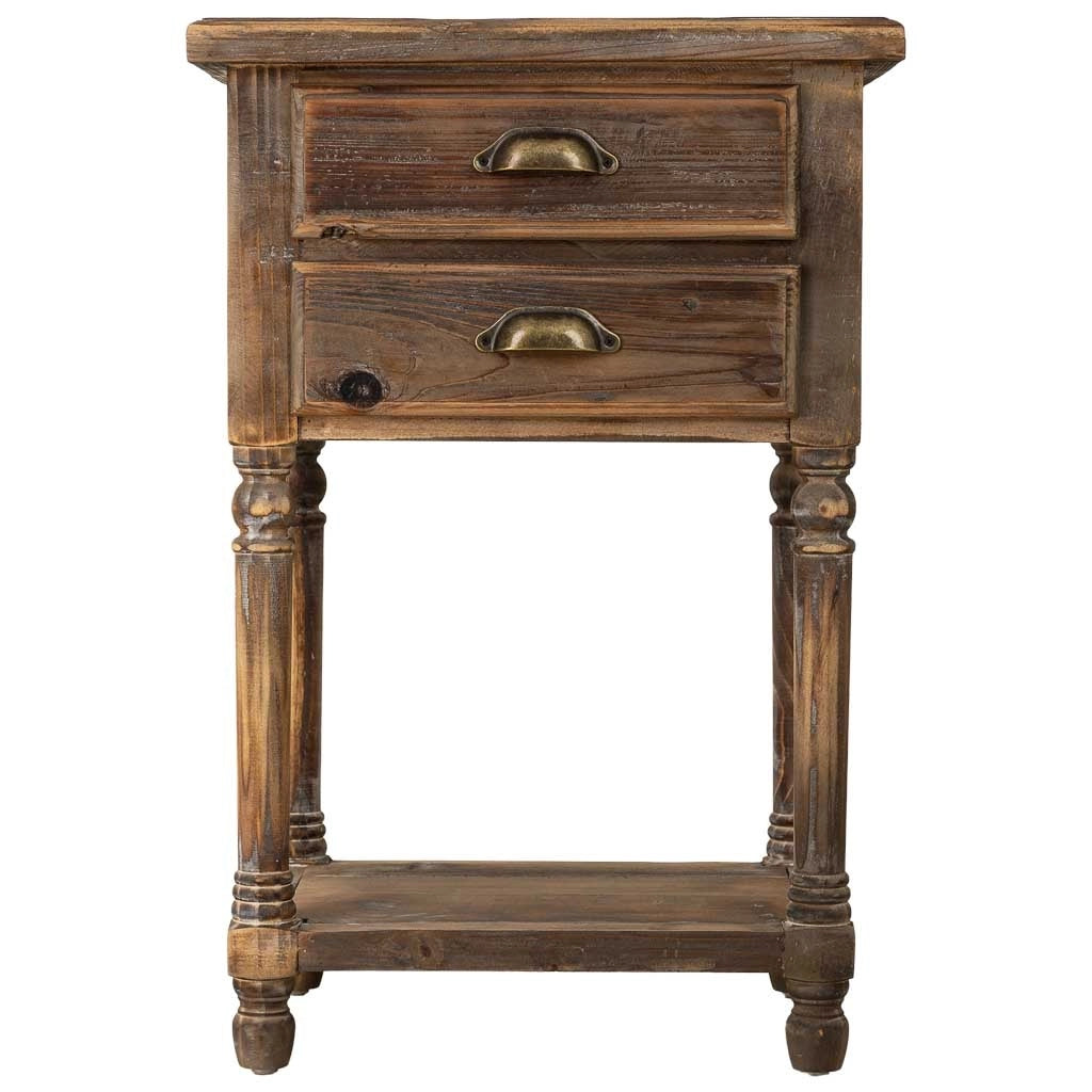 Tavolo in legno con 2 cassetti cm 48,5x38x72,5h