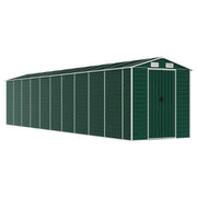 Casetta da giardino cabina ripostiglio casetta da esterno robusta casetta per attrezzi 191 x 895 x 198 cm acciaio zincato verde 02_0022356