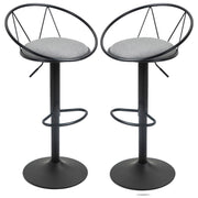 Sgabello da Bar ¨C zephmum ¨C Regolabile, Pivotante, Nero, Grigio