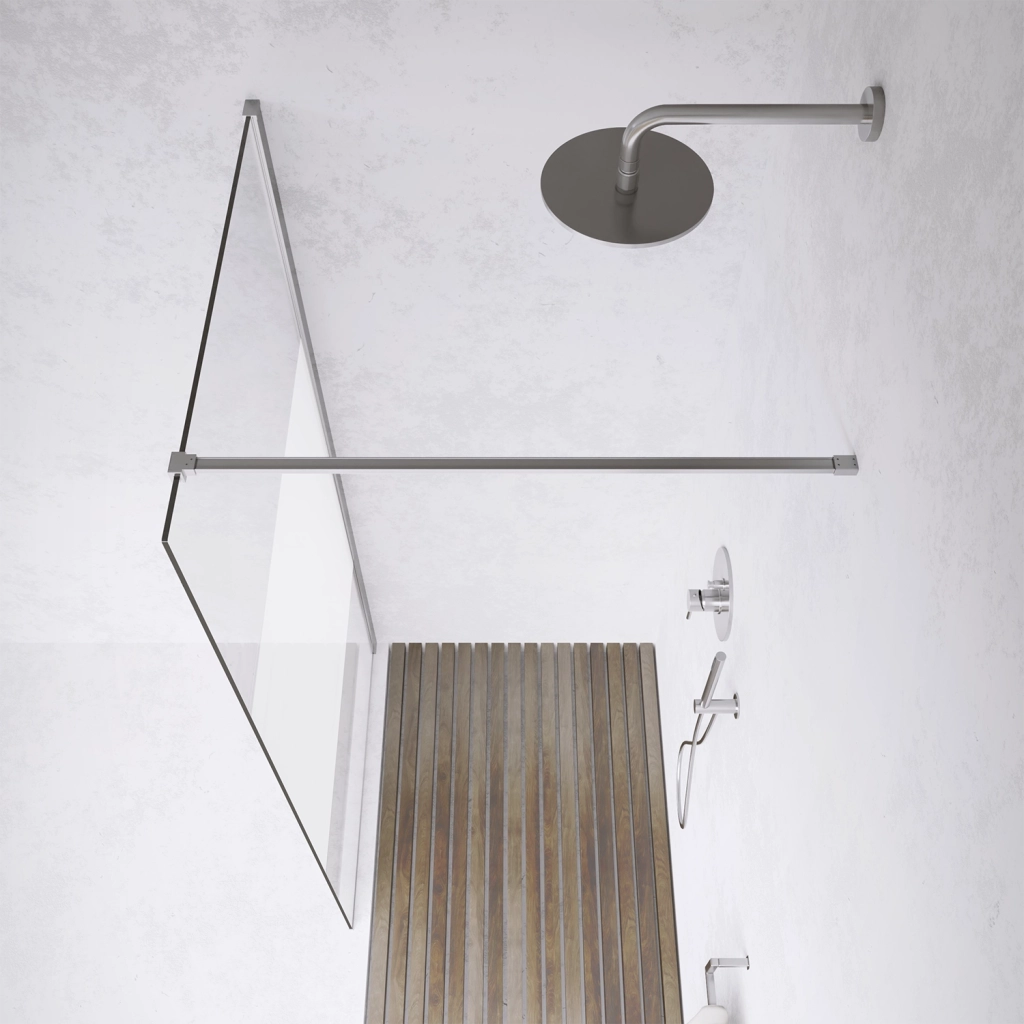 Parete doccia walk-in 60 cm 8mm opaco anticalcare h200 | Lazaros