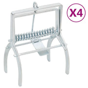Trappole per Talpe 4 pz Argento Acciaio Zincato