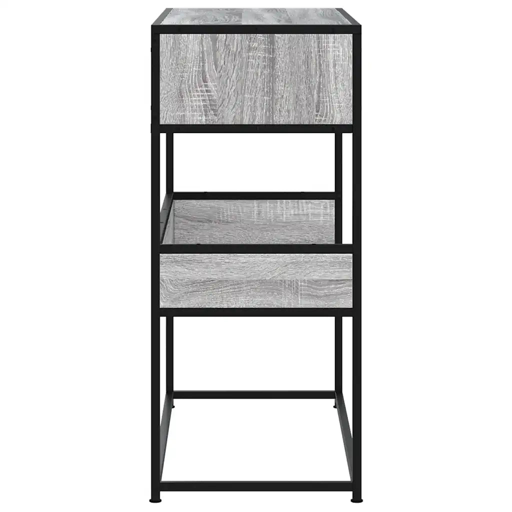 vidaXL Tavolo Consolle Rovere Sonoma 90x35x80 cm in Legno Multistrato