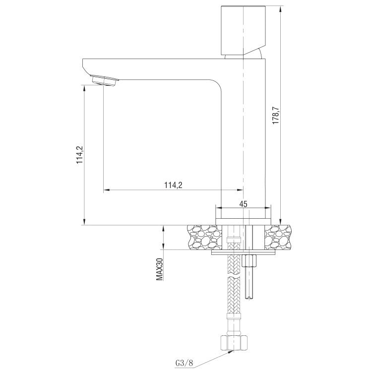 MISCELATORE LAVABO CROMO LOTUS.
