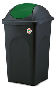 Stefanplast PATTUMIERA BASCULANTE MULTIPAT Lt. 30 - cm. 29x39x50 h col.Nero/Verde