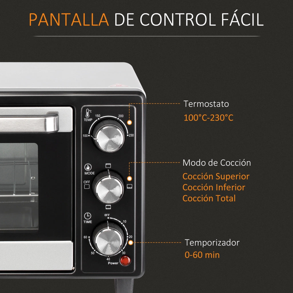 Forno portatile 16L 1400W ¨C zephmum ¨C 44x32x28,1 cm Argento