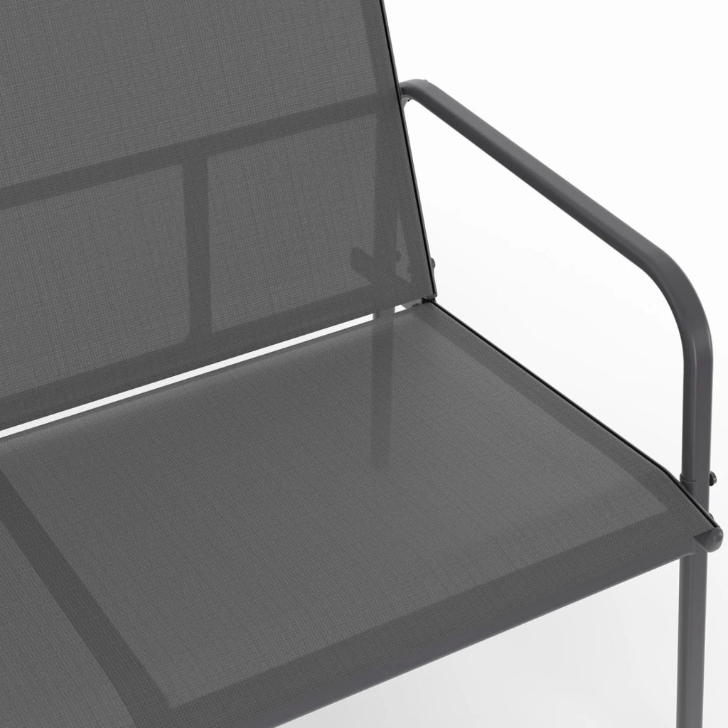 Set di mobili da Giardino TOLEDE Basso a 4 posti con Divano, poltrone e Tavolo Grigio Antracite