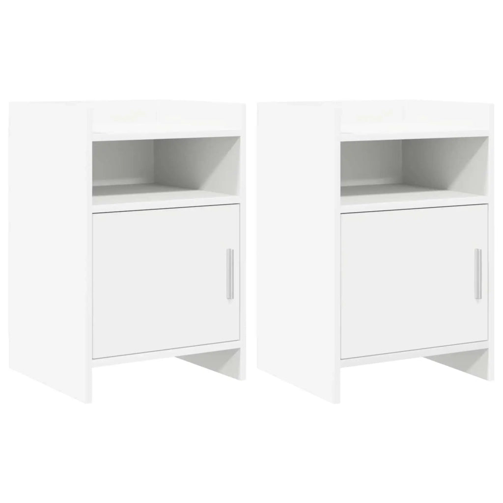 Comodini 2 pcs Bianco 40 x 36 x 60 cm Legno ingegnerizzato 8011036