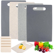 Set di taglieri in plastica da 4 pezzi - 2 facce - resistente al lavastoviglie - supporto - 28 x 18 cm - piano da cucina