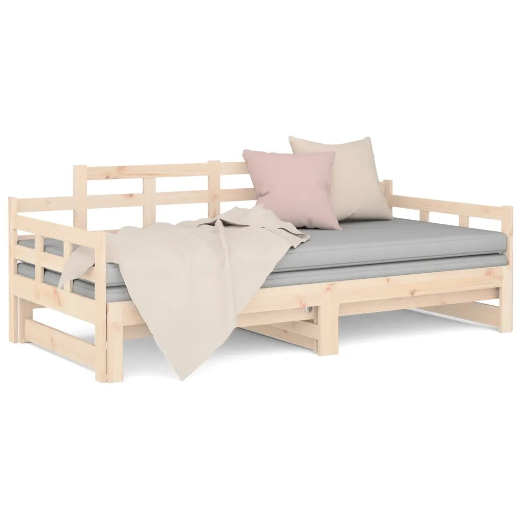 Dormeuse Estraibile in Legno Massello di Pino 2x(80x200) cm 820347