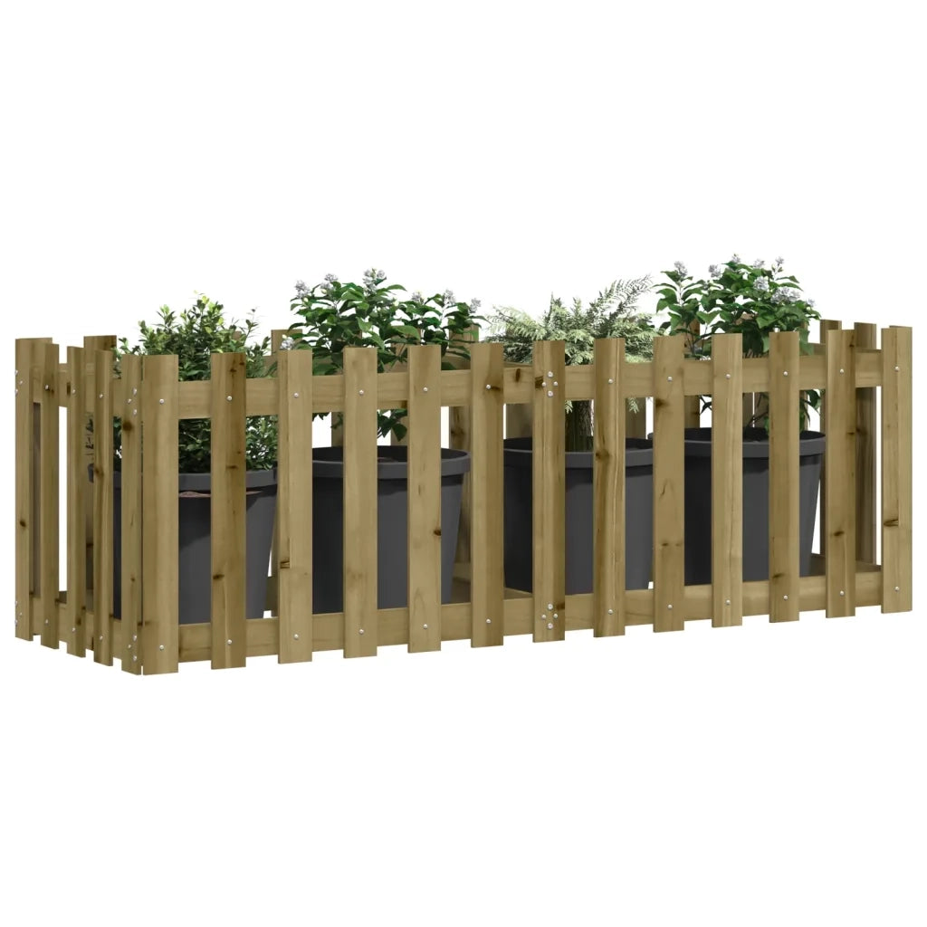 Fioriera | Cassetta per fiori | Vaso da Giardino Recinzione 150x50x50cm in Pino Impregnato