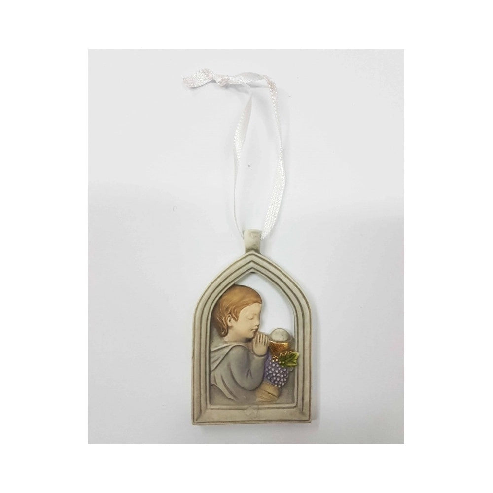 Trade Shop - Bomboniere Comunione Bambino Arco Simbolo Eucarestia Calice Ceramica Appendino -