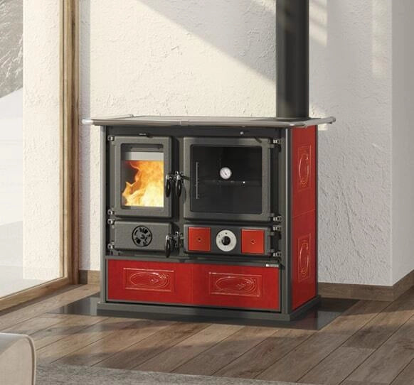 TERMOCUCINA A LEGNA TERMOROSA DSA 4.0 COL.LIBERTY BORDEAUX