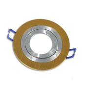 Trade Shop - Porta Faretto Da Incasso Per Faretto Rotondo Acciaio Orientabile Portalampada P2 - Oro