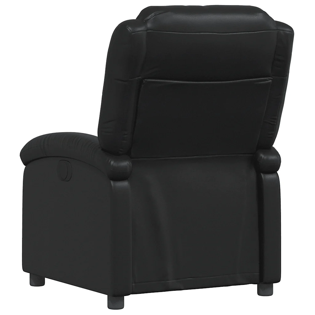 Divano Sedia-Poltrona reclinabile nera in similpelle 939200