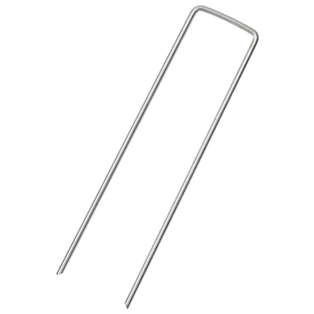 Picchetti da Terra a Forma di U 25 pz 15x3,5 cm Acciaio Zincato CFW5102077