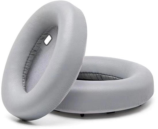 Orecchini compatibili con Sony WH-1000XM4, colore argento grigio, con cuffie, 1 coppia